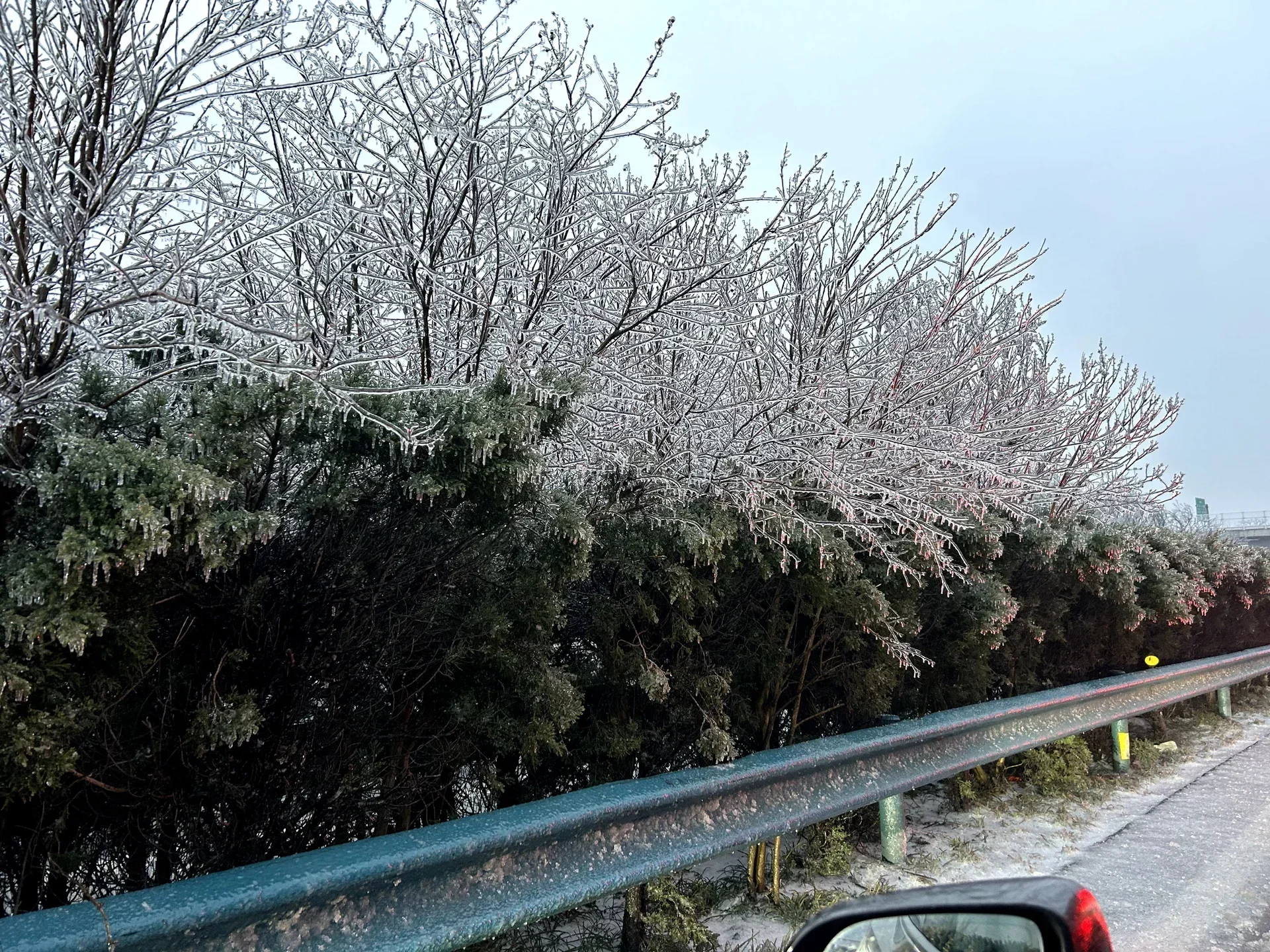 路边的积雪