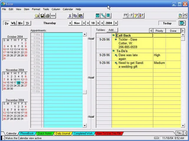 Ecco Pro 界面示例 2