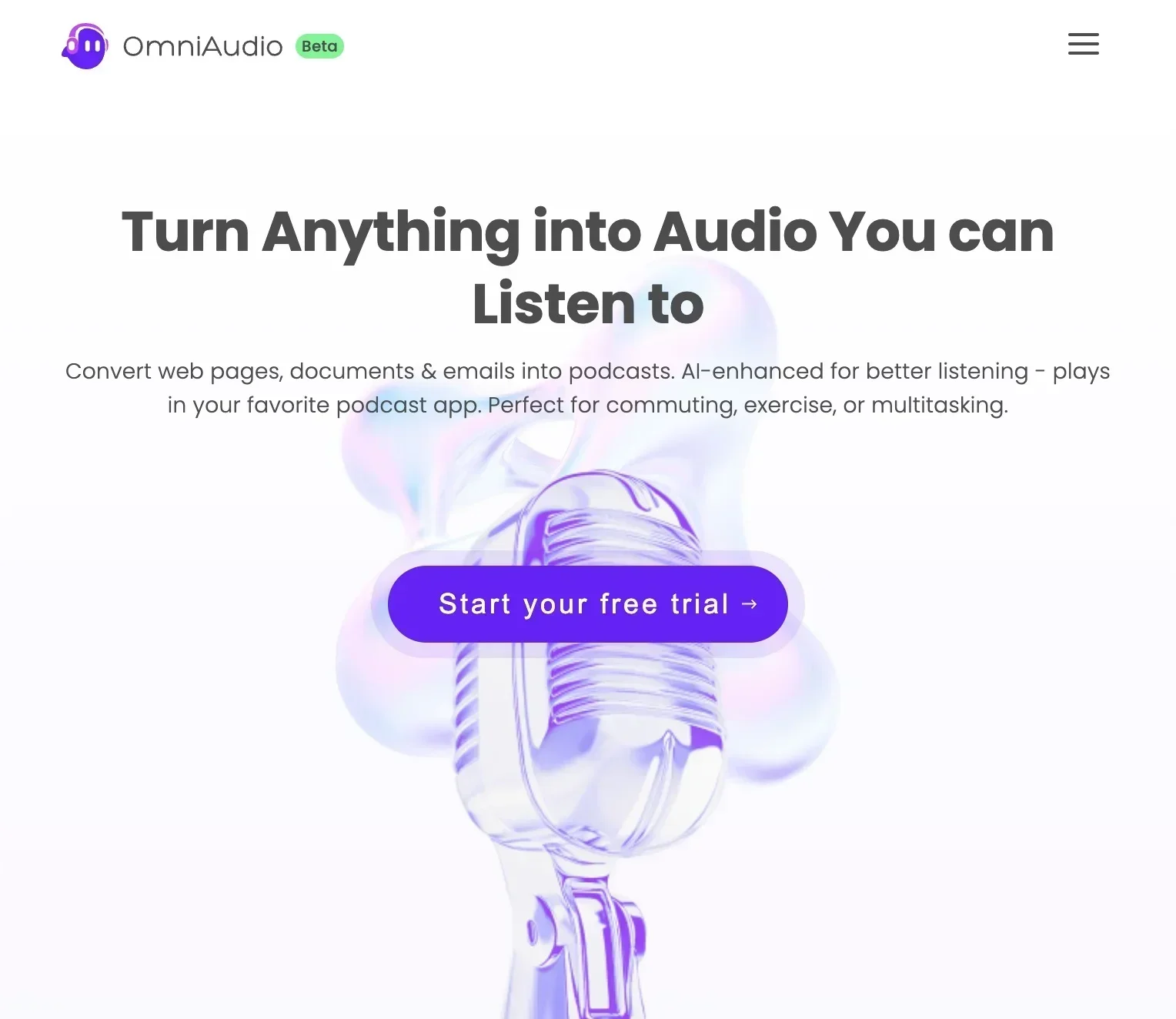 OmniAudio - Turn Anything into Audio You can Listen to